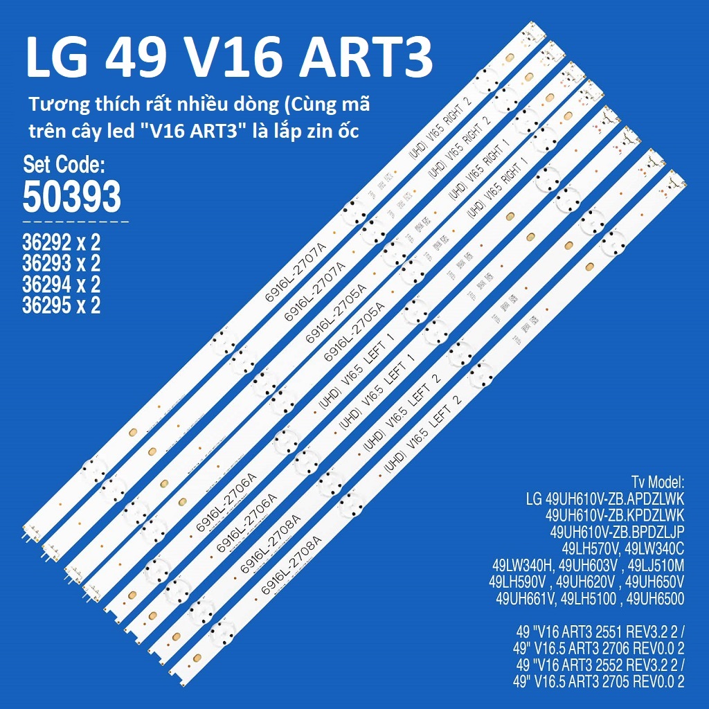 Bán Bộ LED Tivi LG 49UH600, 49UH610, 49UH6090 Tại Hà Nội
